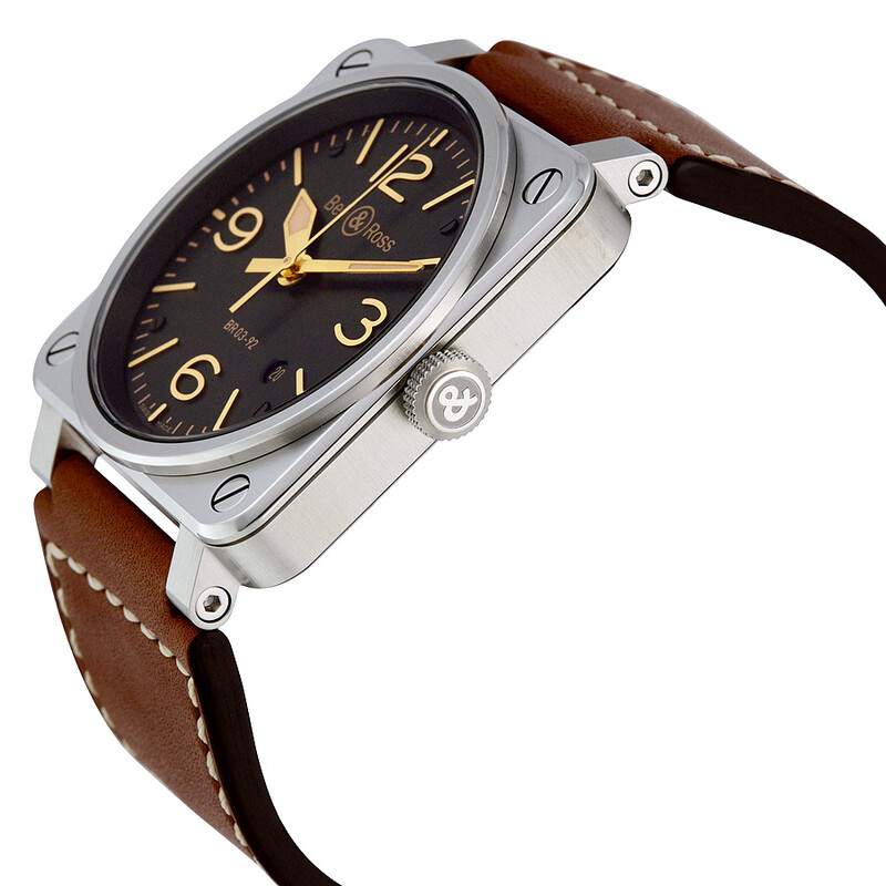 Bell And Ross Aviation Gold Heritage Men's Watch BR0392-GOLD-HER
