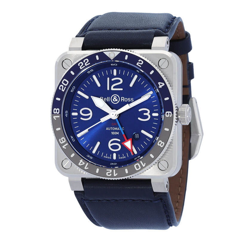 Bell And Ross BR 03-93 GMT Automatic Blue Dial Men's Watch BR0393