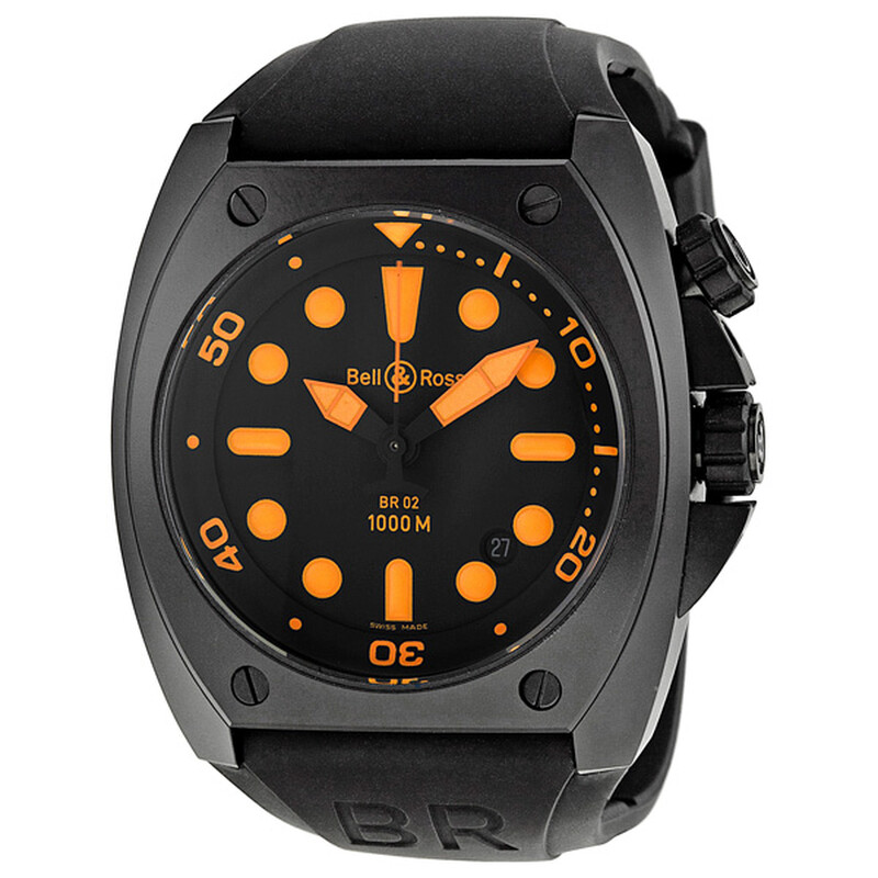 Bell And Ross BR02-92 Automatic Black Dial BR02-ORANGE BR0292