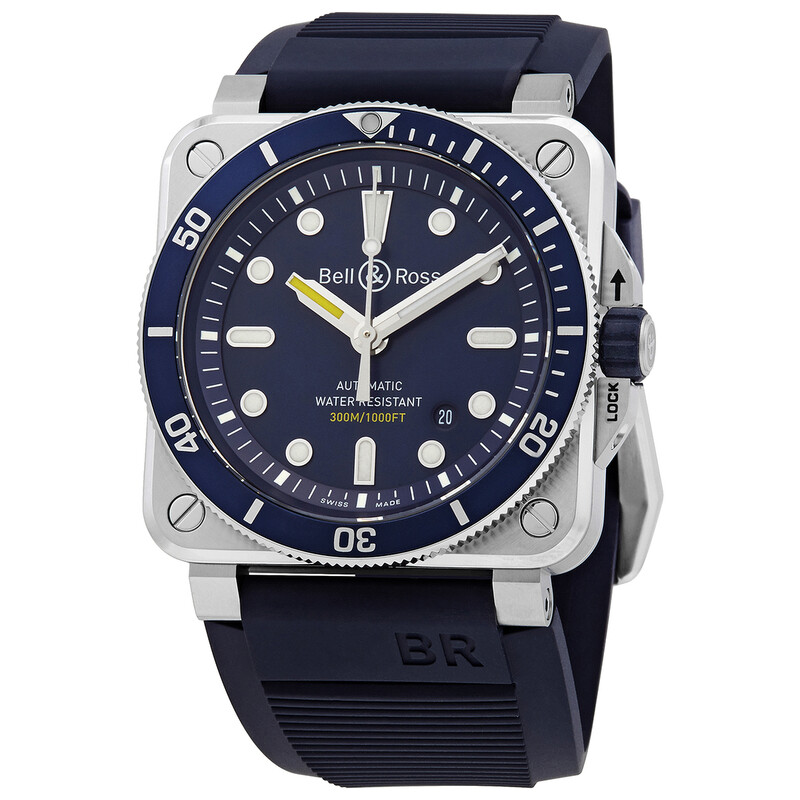 Bell And Ross BR03-92 Diver Automatic Blue Dial Men's Watch BR0392