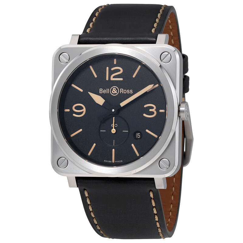 Bell And Ross Heritage Black Dial Men's Watch BRS-HERI-ST/SCA