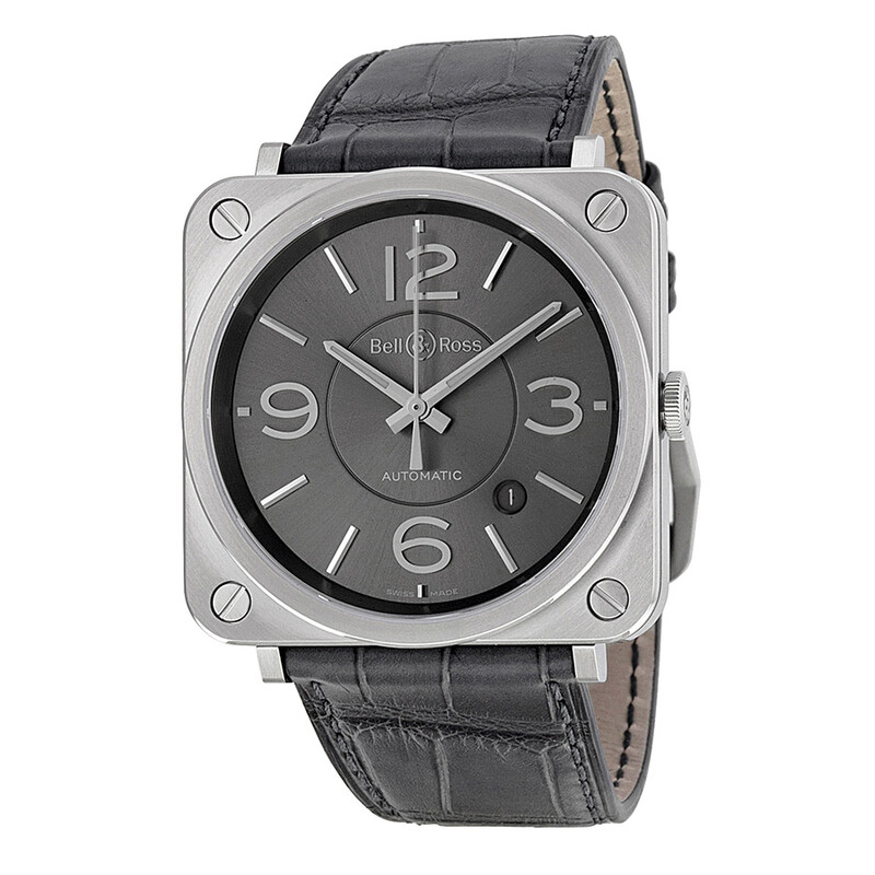 Bell And Ross Officer Ruthenium Dial Automatic Men's Watch BRS-OFF