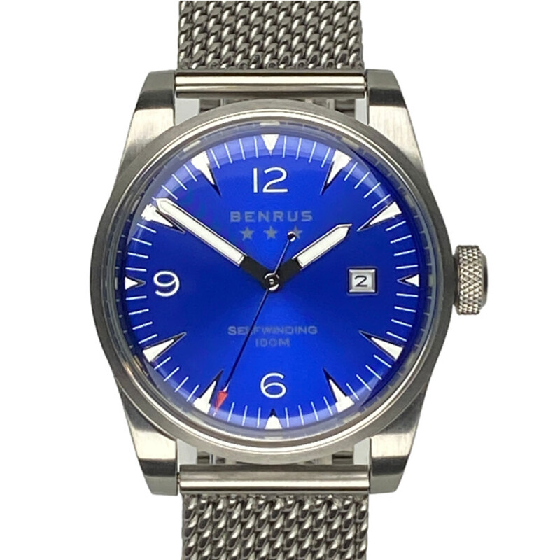 Benrus Classic Automatic Blue Dial Men's Watch C3-SA-BL-SM