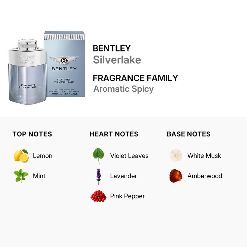 Bentley Men's Silverlake EDP 3.4 oz (100 ml) 7640171193403