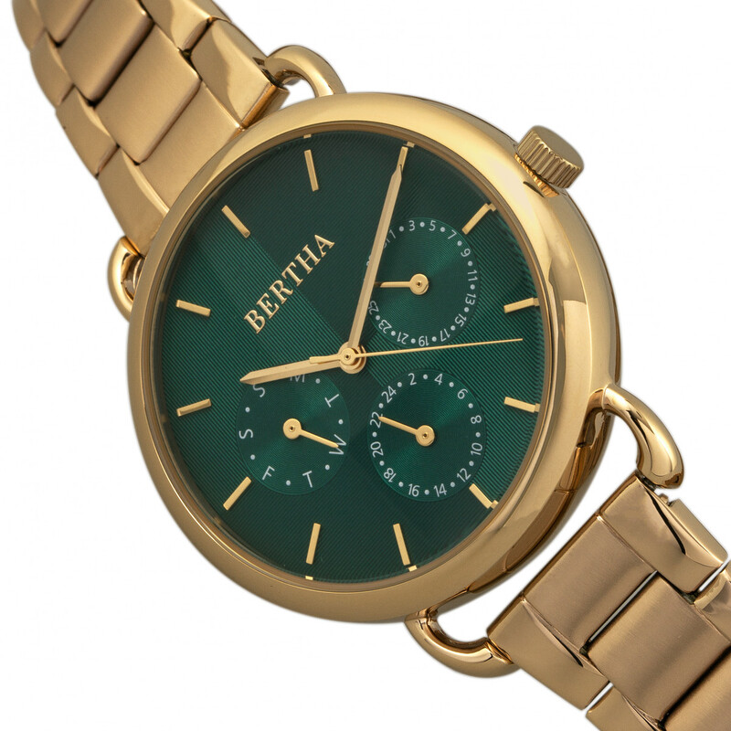 Bertha Woman\'s Watch Bertha Gwen Green Dial Ladies Watch BR8302 847864165618  main image 4