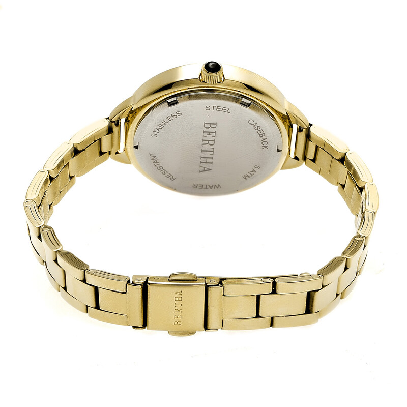 Bertha Madison Gold Dial Ladies Watch BR6702 847864151406 