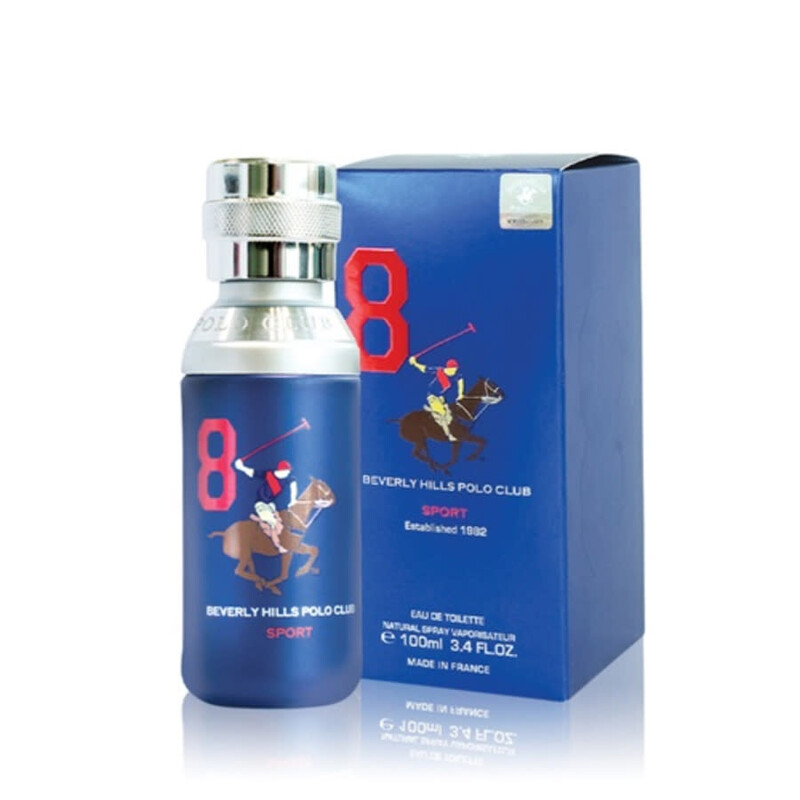 Beverly Hills Polo Club Men's No 8 EDT 3.4 oz Fragrances 8718719850060