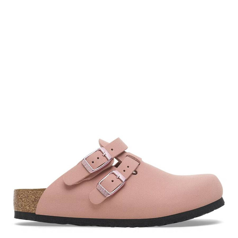 Birkenstock Kids Pink Clay Kay Birko-Flor Birkibuc Clogs, Brand