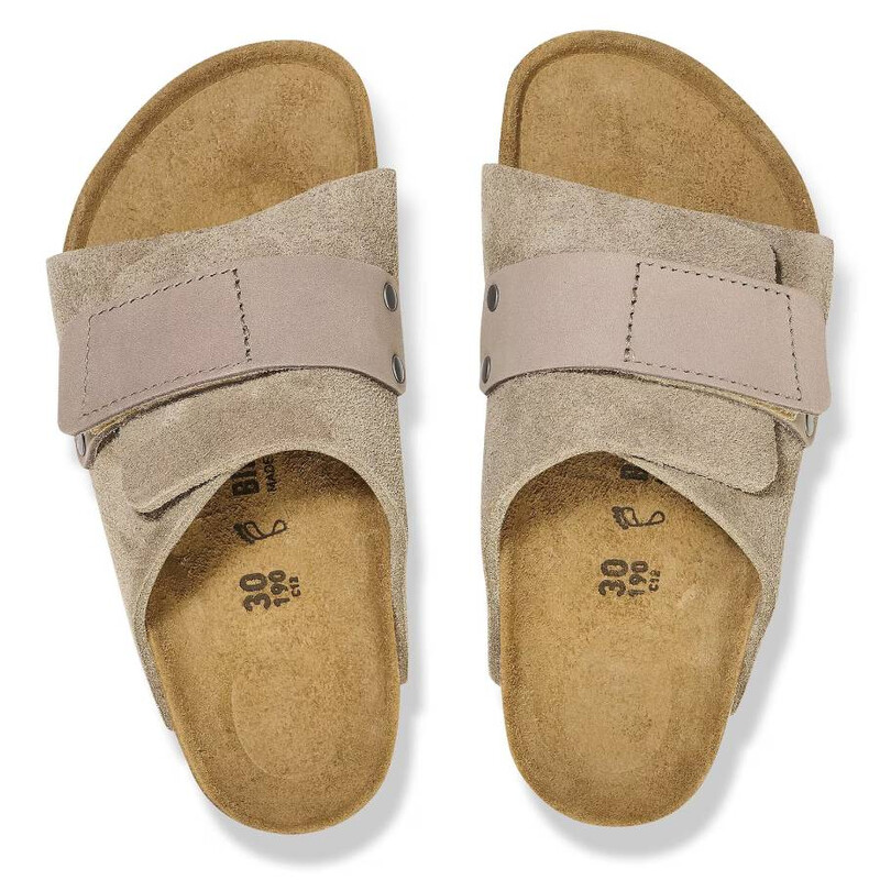 Birkenstock Kids Taupe Kyoto Slippers, Brand Size 32 (1 Kids