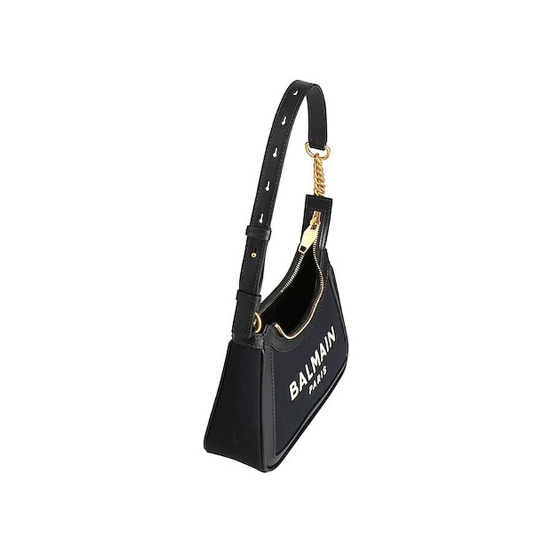 Balmain Black Cotton Shoulder Bag BA-9076295991508 - Handbags - Jomashop