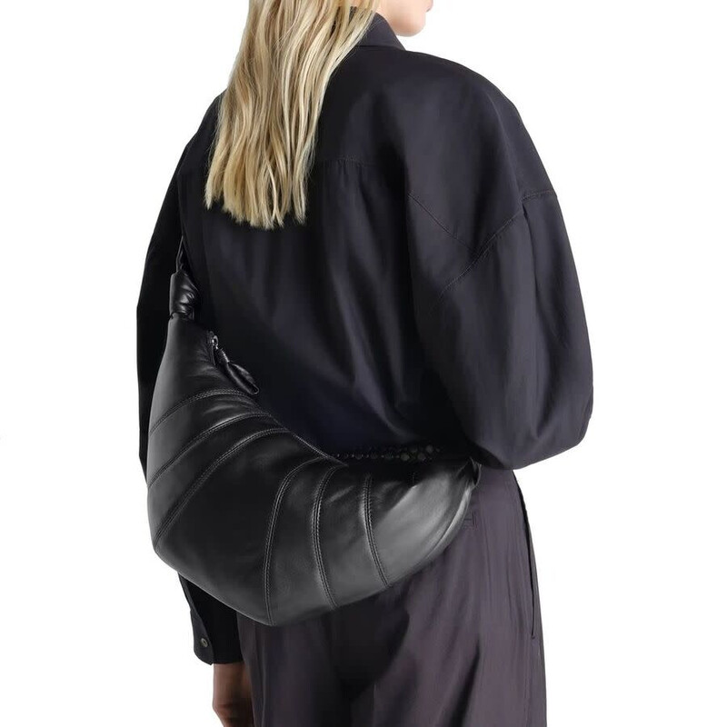 Lemaire Black Lamb Leather Shoulder Bag LE-9230113505492