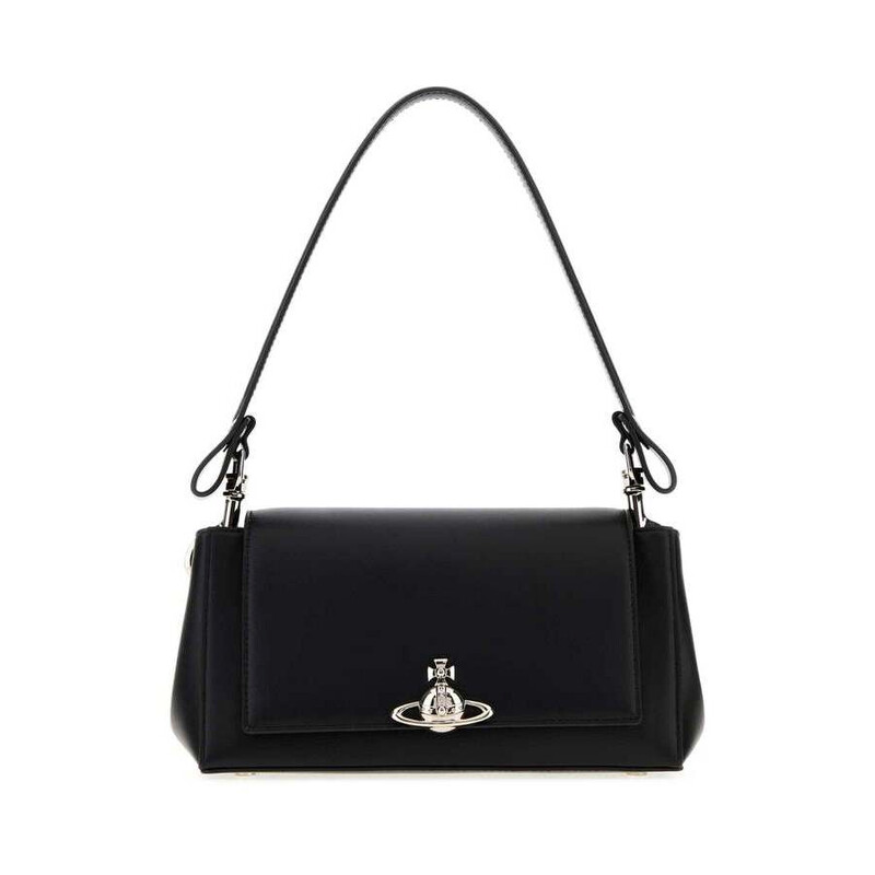 Vivienne Westwood Black Synthetic Leather Medium Hazel Shoulder