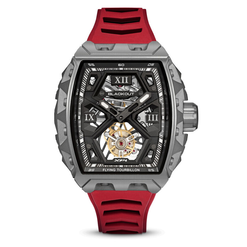 Blackout XP1 Tourbillon Hand Wind Black Dial Men's Watch