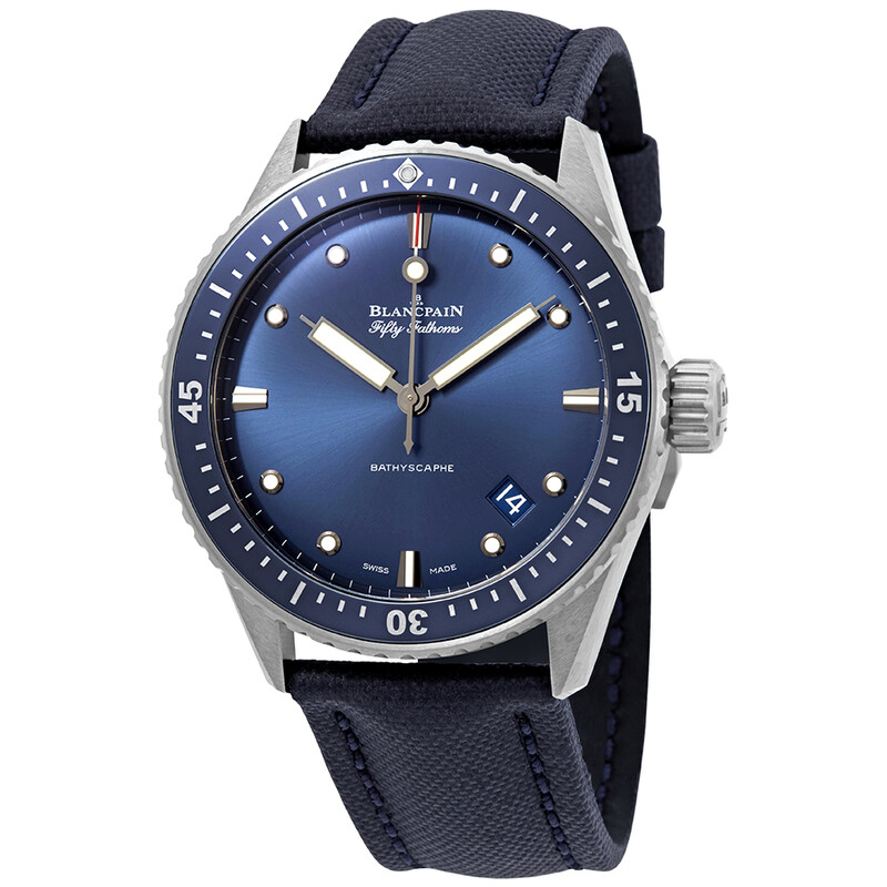 Blancpain Fifty Fathoms Bathyscaphe Automatic Blue Dial Men's