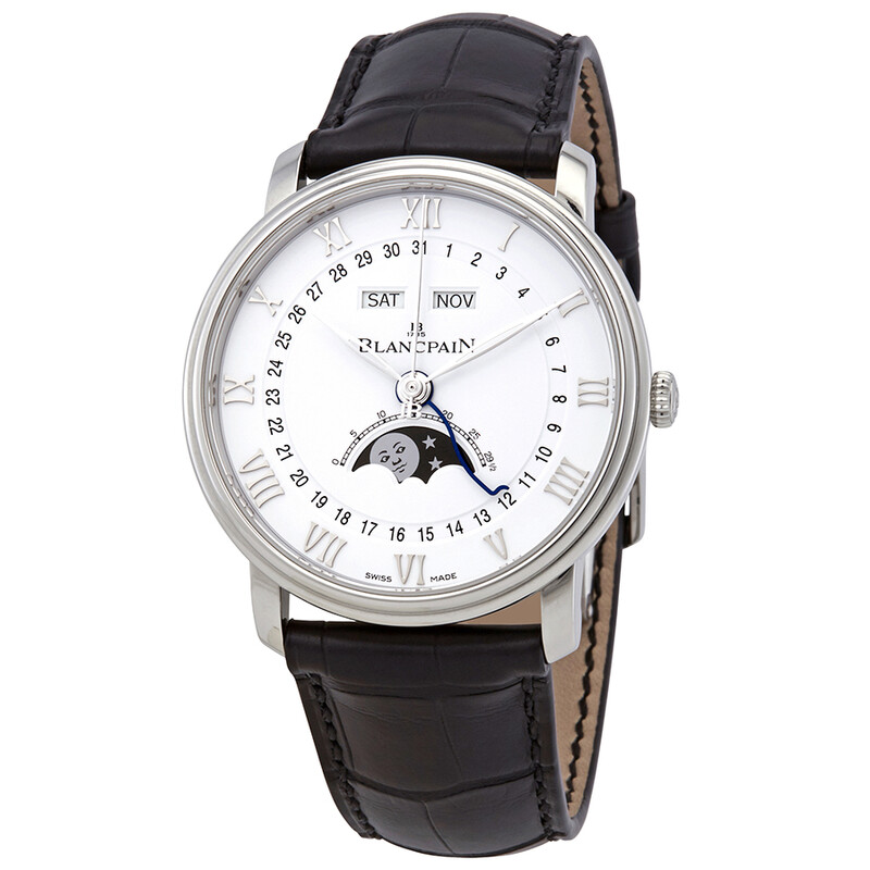 ハペペ Blancpain Villeret Moonphase Automatic White Dial Men's Watch 6654