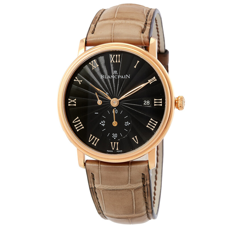 Blancpain Villeret Stamped Flinque Black Dial Automatic 18 Carat