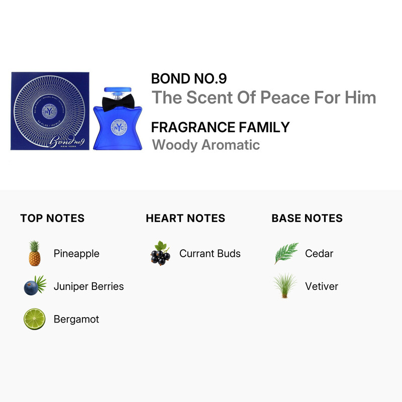 Bond No.9 The Scent of Peace for Him Eau de Parfum Spray 3.3 oz