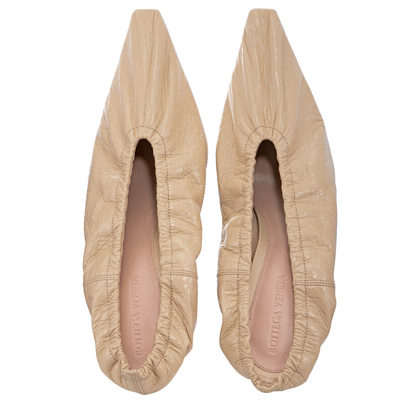 Bottega Veneta Beige Ladies Almond 75mm Pumps, Brand Size 38 ( US