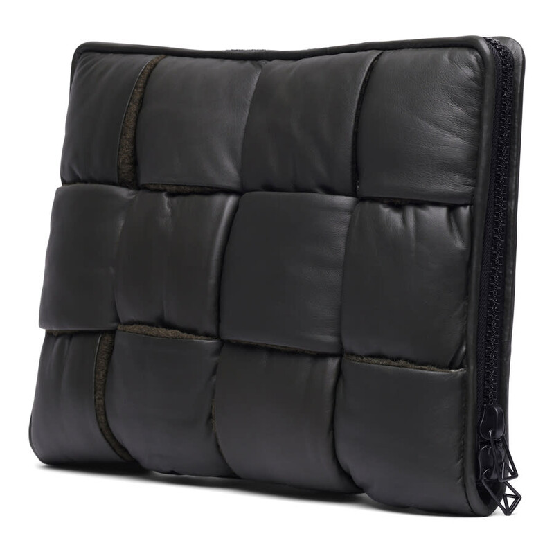 Bottega Veneta Men's Leather Padded Maxi Intrecciato Laptop Case