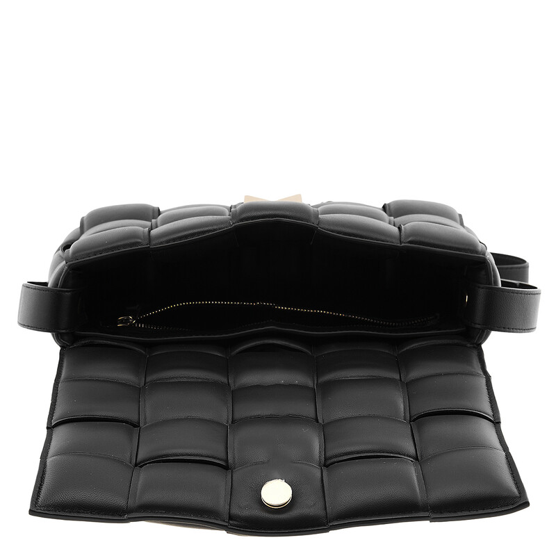 Bottega Veneta Padded Cassette Bag In Black 591970VCQR18425