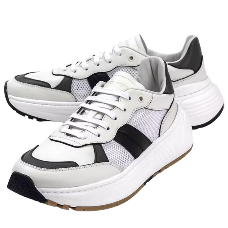 Bottega Veneta Speedster Athletic Sneakers White/Black, Size 11