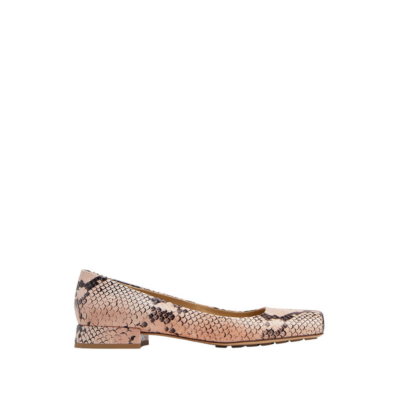 Bottega Veneta Tower Python-Print Ballerina Shoes 692090V1T205481