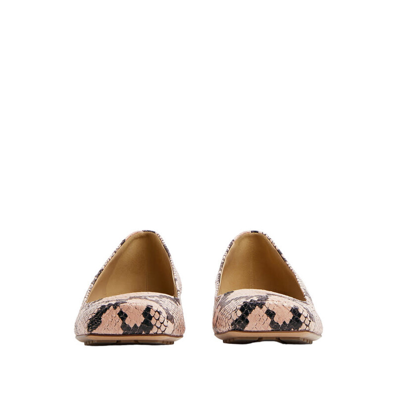 Bottega Veneta Tower Python-Print Ballerina Shoes 692090V1T205481