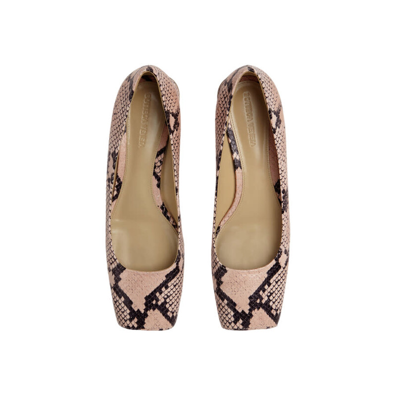 Bottega Veneta Tower Python-Print Ballerina Shoes 692090V1T205481