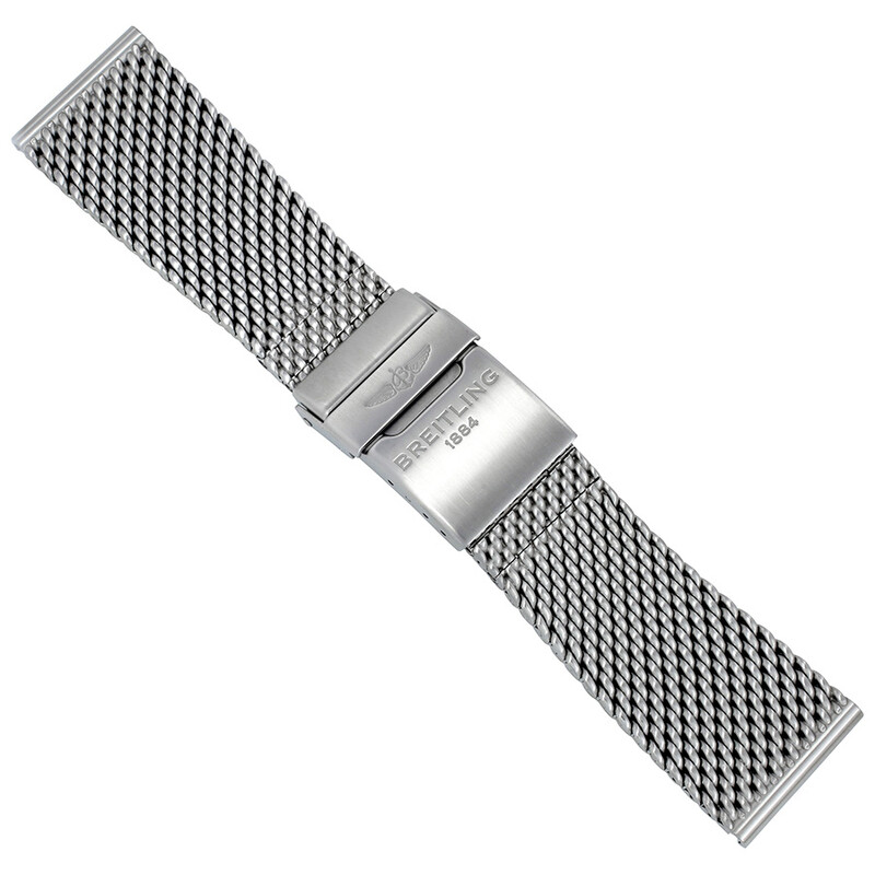 Breitling 24-20 mm Stainless Steel Mesh Bracelet 159A - Jomashop