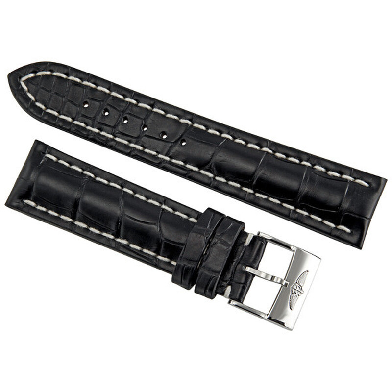 Breitling Black Crocodile Leather 22mm Strap 743P - Watches - Jomashop