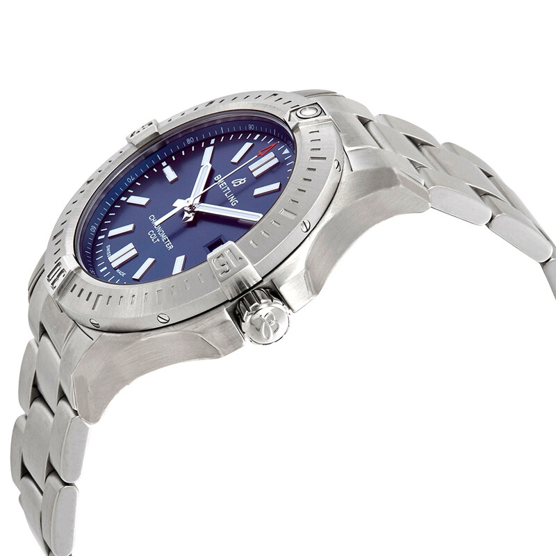 Breitling Chronomat Colt Automatic Chronometer Blue Dial Men's 44