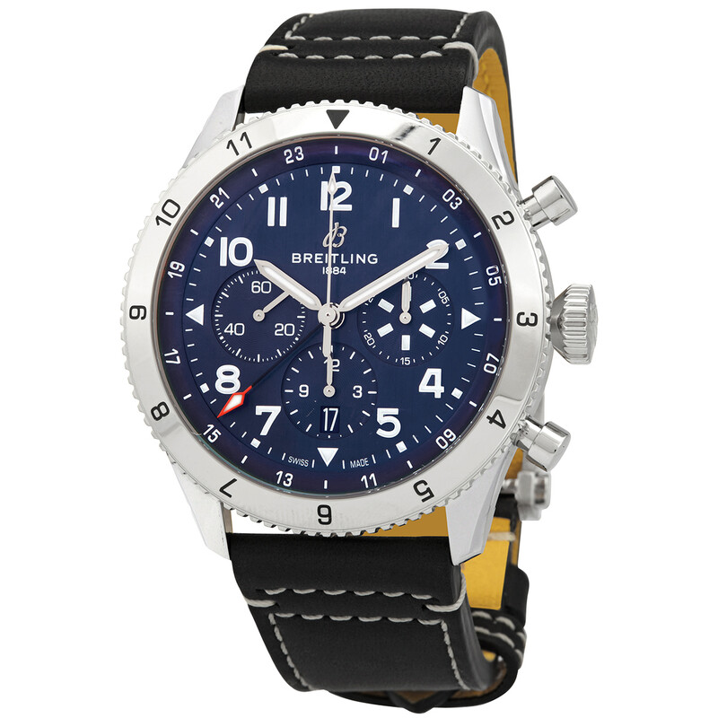 Breitling Super AVI 46 Chronograph Automatic Chronometer Blue Dial