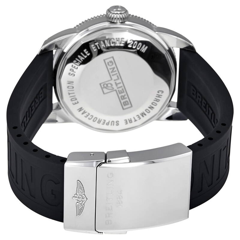 Breitling Superocean Heritage 42 Silver Dial Black Rubber Men's