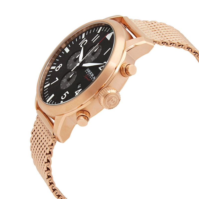 Brera Orologi Tornado Chronograph Quartz Black Dial Men's Watch