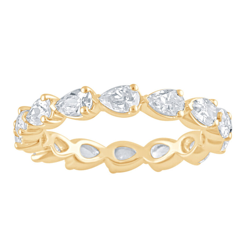 Brilliant Diamond 14K Yellow Gold 2 CTTW Floating Pear LAB GROWN ...