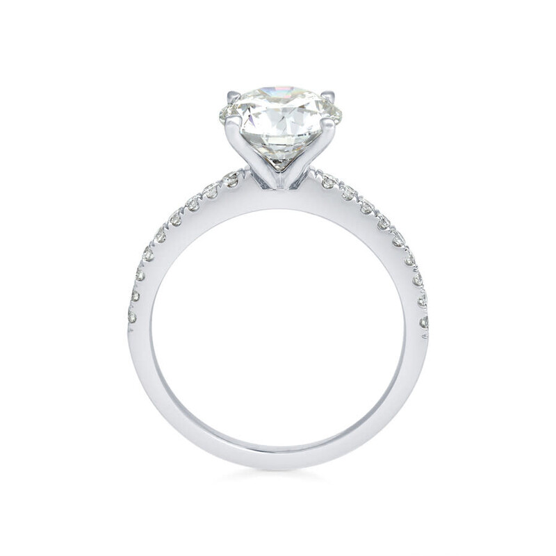 Brilliant Diamond 2 1/2 Carat Round Lab Grown Diamond Wedding