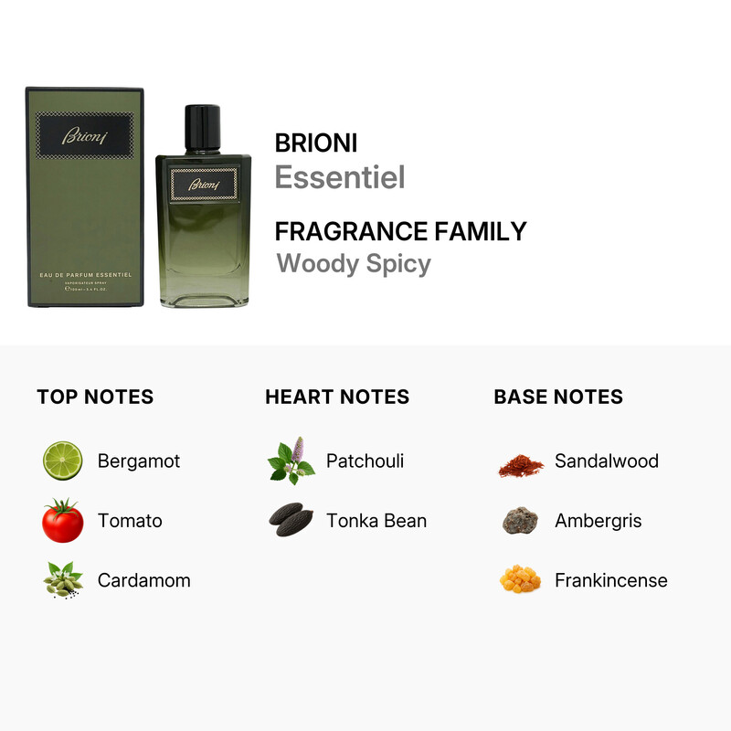 Brioni Men's Essentiel EDP Spray 3.3 oz Fragrances 7640171194325