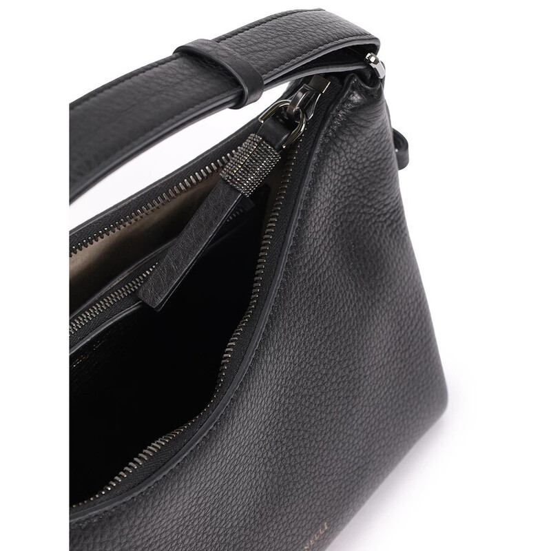 美品 BRUNELLO CUCINELLI レザー ボディバッグ ウエストバッグ Brunello Cucinelli Black Leather Shoulder Bag MBVND2546_C101