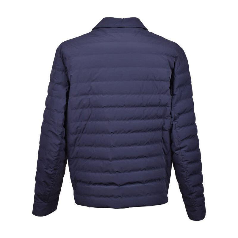 Brunello Cucinelli Indigo Quilted Down Puffer Jacket, Size X-Large