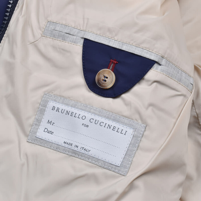 Brunello Cucinelli Indigo Quilted Down Puffer Jacket, Size X-Large