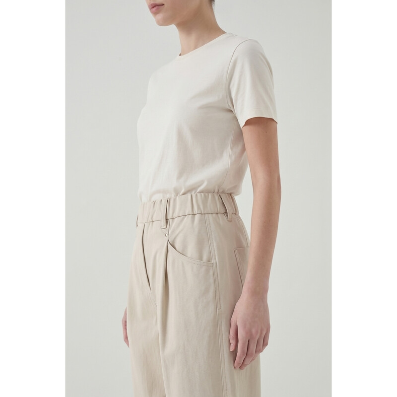 Brunello Cucinelli Women'S Light Beige Relaxed Trousers, Size 8