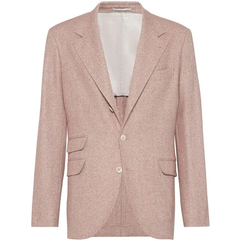 Brunello Cucinelli Lobster Wool Silk Printed Blazer, Brand Size 50