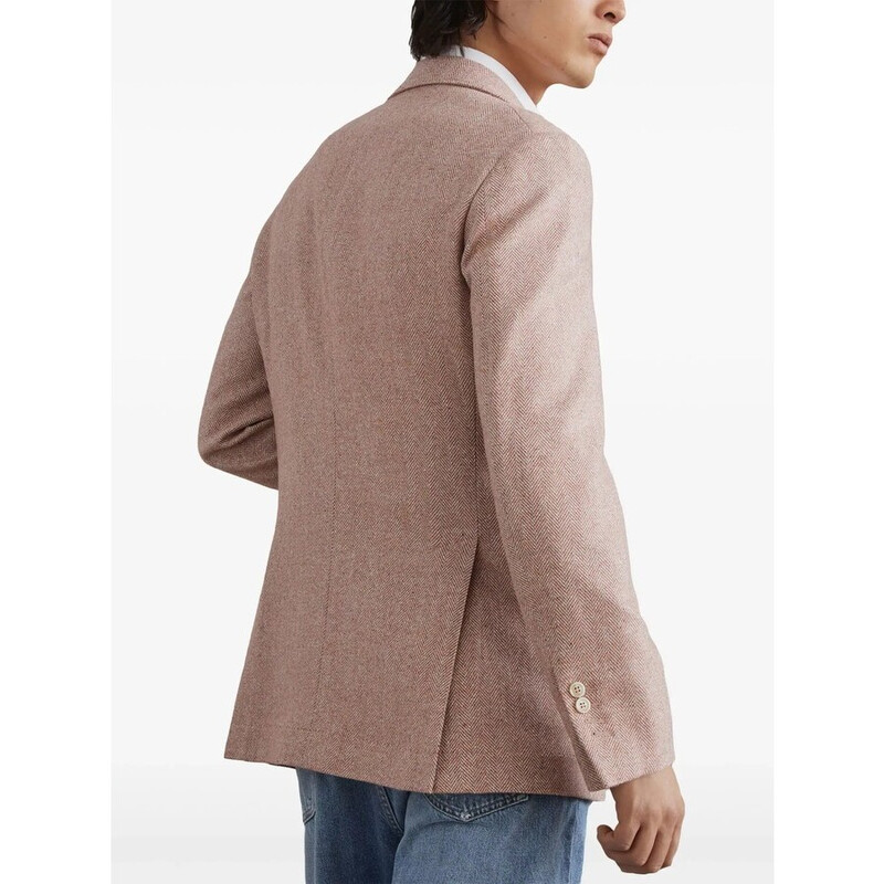 Brunello Cucinelli Lobster Wool Silk Printed Blazer, Brand Size 50