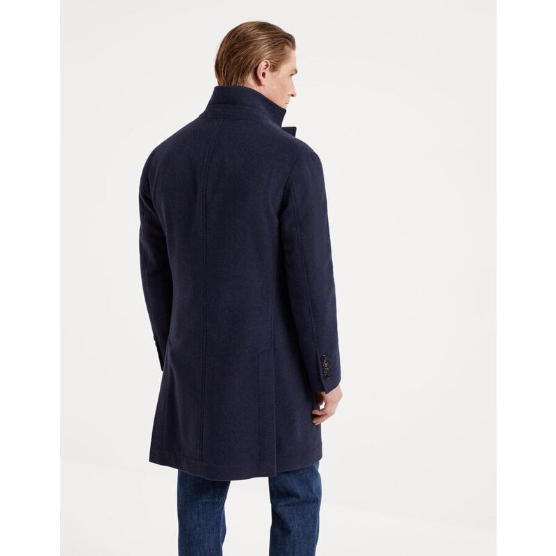 Brunello Cucinelli Men'S Cobalt Blue Wool Single Breasted Jacket