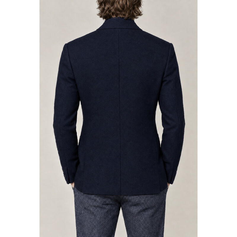 Brunello Cucinelli Men's Colorful Blue Wool Jacket, Size 42
