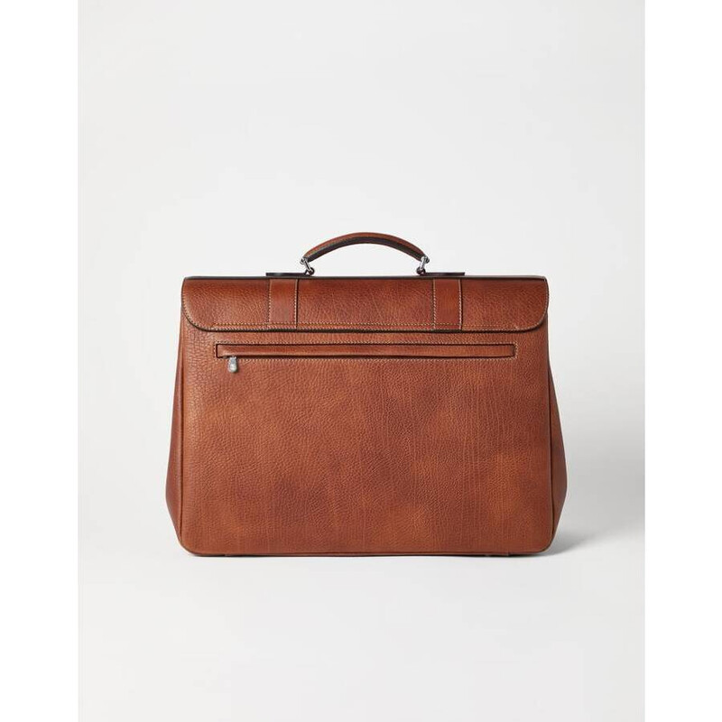 Brunello Cucinelli Men's Copper Leather Buckle Bag MBZIU258_C6608