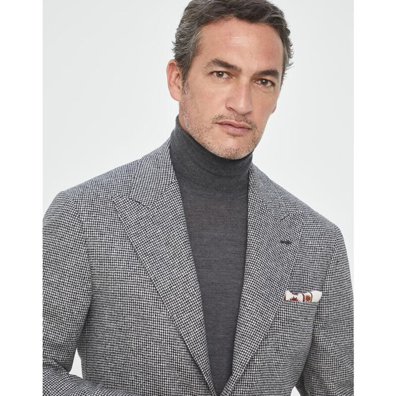 Brunello Cucinelli Men's Grey Wool Blend Jacket, Size 48
