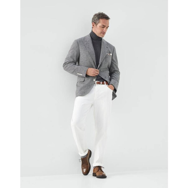 Brunello Cucinelli Men's Grey Wool Blend Jacket, Size 48