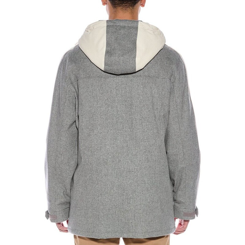Brunello Cucinelli Men's Light Grey Hooded Jacket, Size M
