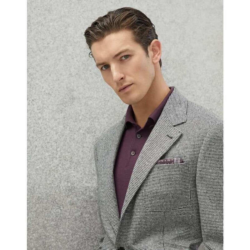 Brunello Cucinelli Men's Light Grey Wool Jacket, Size 50